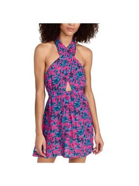 Shopbop Floral Pink Playa Lucila Halter Mini Dress Size M